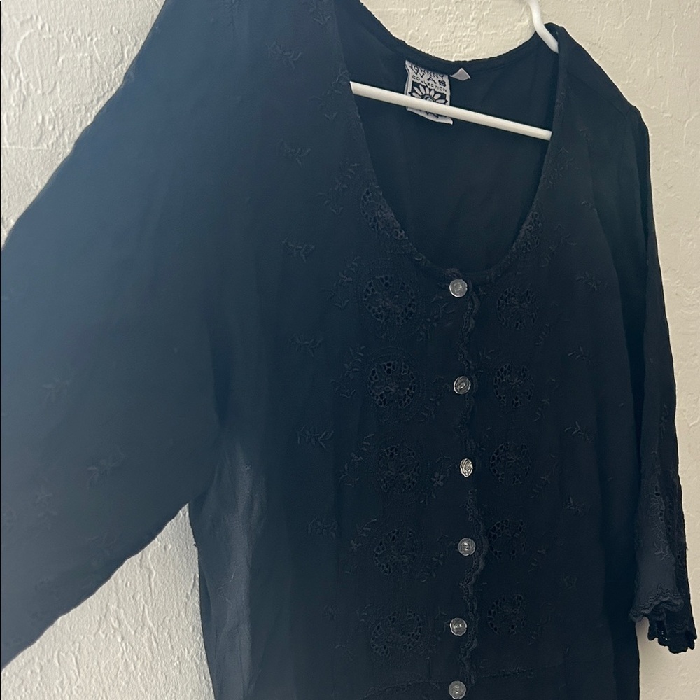 Vintage Johnny Was Collection long black dress